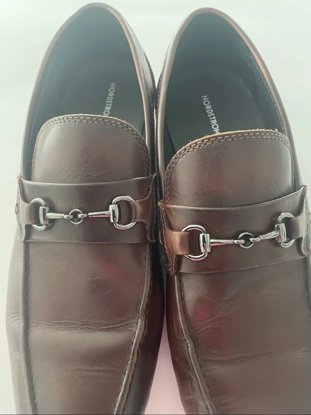 Nordstrom Classic Brown Fraser Leather Men’s Slip-On Loafers Size 12 M